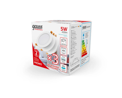 Оформить заказ Встраиваемый светильник Gauss 9100420205T| VIVID-LIGHT.RU