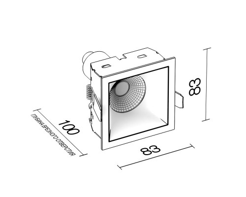 Купить Встраиваемый светильник LeDron RISE KIT 1 White| VIVID-LIGHT.RU