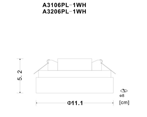 Сделать заказ Встраиваемый светильник ARTE Lamp A3106PL-1WH| VIVID-LIGHT.RU