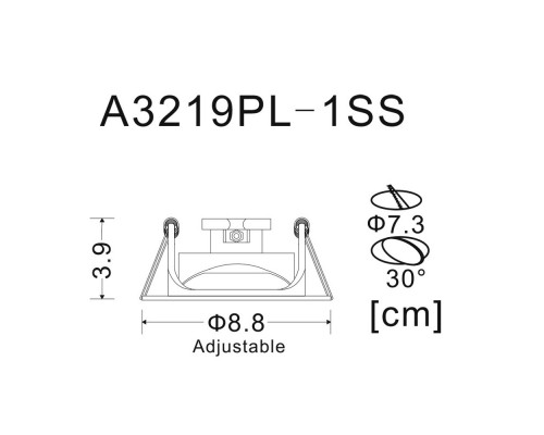 Купить Встраиваемый светильник ARTE Lamp A3219PL-1SS| VIVID-LIGHT.RU