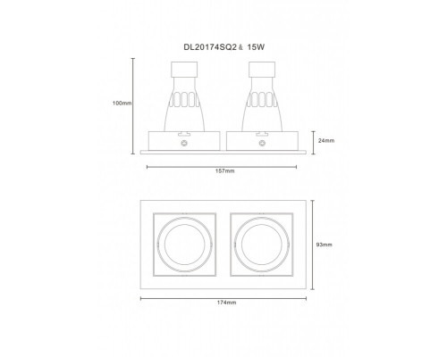 Купить Встраиваемый светильник Donolux DL20174SQ2B| VIVID-LIGHT.RU