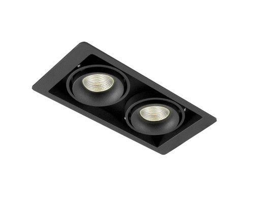 Оформить заказ Встраиваемый светильник Donolux DL18615/02WW-SQ Shiny black/Black| VIVID-LIGHT.RU