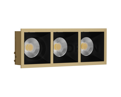 Купить Встраиваемый светильник LeDron RISE KIT 3 Gold/Black| VIVID-LIGHT.RU