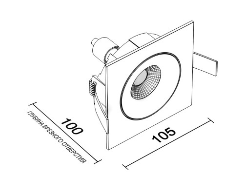 Оформить заказ Встраиваемый светильник LeDron DE201 White| VIVID-LIGHT.RU