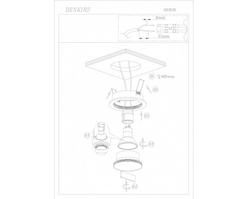 Заказать Встраиваемый светильник Denkirs DK2026-YE| VIVID-LIGHT.RU