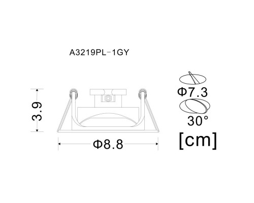 Сделать заказ Встраиваемый светильник ARTE Lamp A3219PL-1GY| VIVID-LIGHT.RU