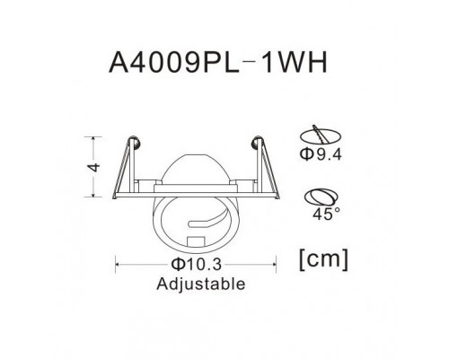 Оформить заказ Встраиваемый светильник ARTE Lamp A4009PL-1WH| VIVID-LIGHT.RU