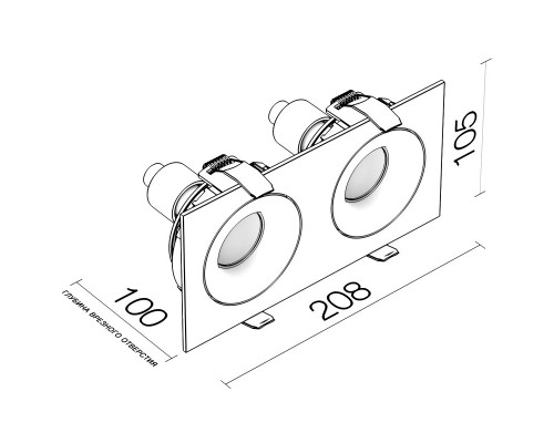 Сделать заказ Встраиваемый светильник LeDron DE202 Black| VIVID-LIGHT.RU
