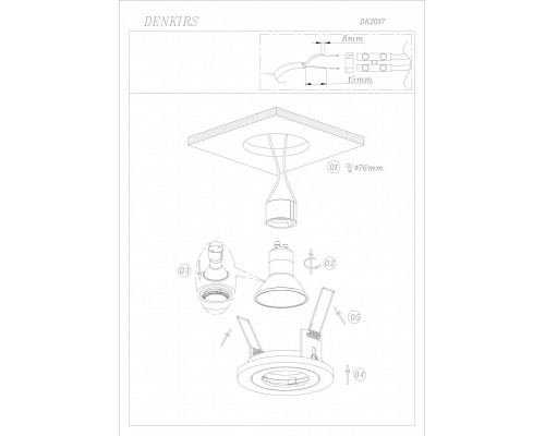 Оформить заказ Встраиваемый светильник Denkirs DK2017-BK| VIVID-LIGHT.RU