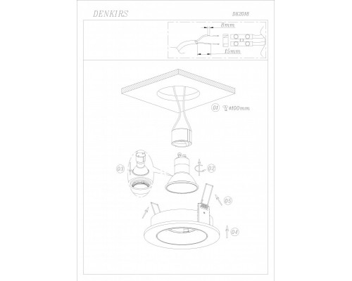Оформить заказ Встраиваемый светильник Denkirs DK2018-WH| VIVID-LIGHT.RU