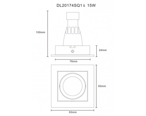 Сделать заказ Встраиваемый светильник Donolux DL20174SQ1B| VIVID-LIGHT.RU