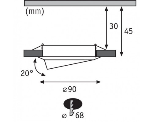 Купить Встраиваемый светильник Paulmann 93427| VIVID-LIGHT.RU