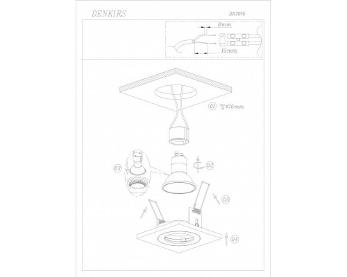 Заказать Встраиваемый светильник Denkirs DK2016-WH| VIVID-LIGHT.RU