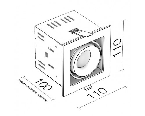 Заказать Встраиваемый светильник LeDron ON 201-9W WH-BK| VIVID-LIGHT.RU