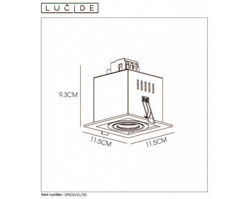 Оформить заказ Встраиваемый светильник LUCIDE 09926/01/30| VIVID-LIGHT.RU