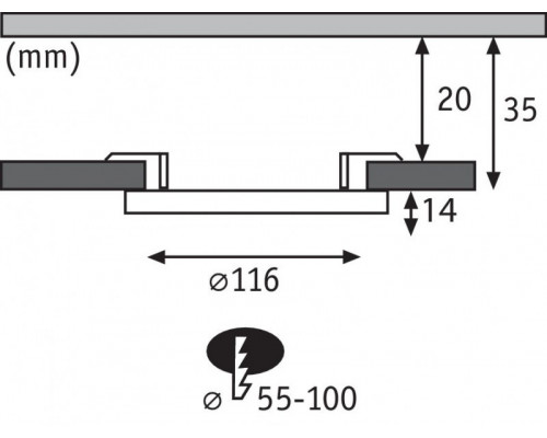 Купить Встраиваемый светильник Paulmann 3725| VIVID-LIGHT.RU