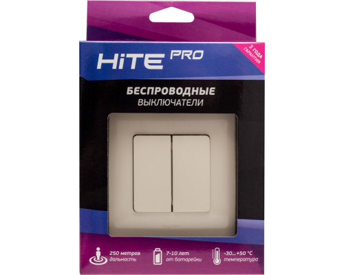 Оформить заказ Выключатель HiTE PRO HP-LE-2-ivory| VIVID-LIGHT.RU