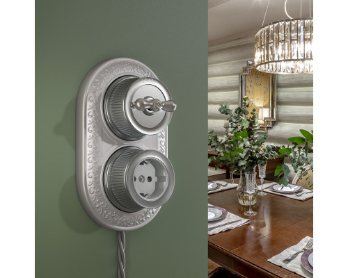 Купить Выключатель Werkel WL19-01-03 (Матовый хром)| VIVID-LIGHT.RU