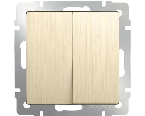 Сделать заказ Выключатель Werkel WL10-SW-2G (шампань рифленый)| VIVID-LIGHT.RU