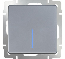 Выключатель Werkel WL06-SW-1G-2W-LED (серебряный)