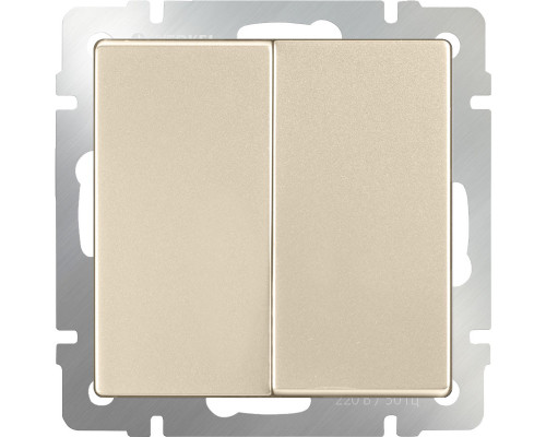Сделать заказ Выключатель Werkel WL11-SW-2G-2W (шампань)| VIVID-LIGHT.RU