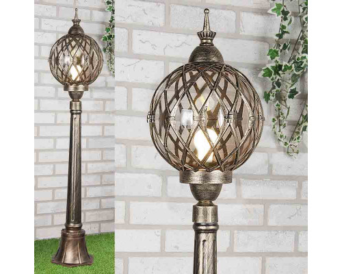 Купить Садовый светильник Elektrostandard Sirius F черное золото| VIVID-LIGHT.RU