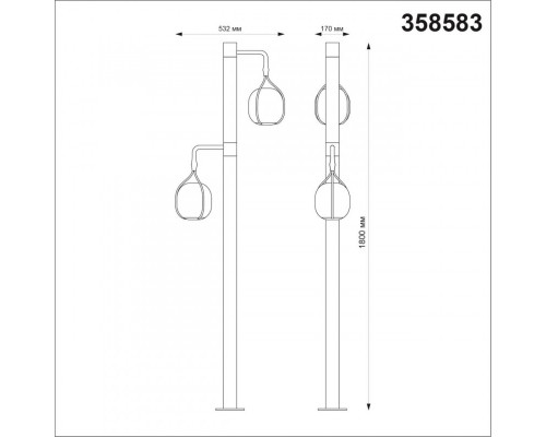 Оформить заказ Садовый светильник Novotech 358583| VIVID-LIGHT.RU