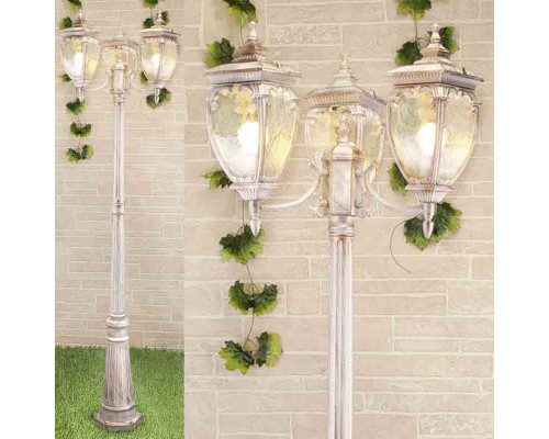 Купить Садовый светильник Elektrostandard Andromeda F/3 (GLYF-8024F/3) белое золото| VIVID-LIGHT.RU